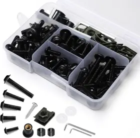 East152a0028bb Aeeast 177pcs Motorcycle Fairing Bolt Kit M5 M6 Stainless Steel Windscreen Screws