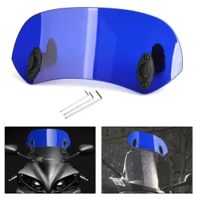 Win-074-blue Areyourshop Adjustable Clip On Windshield Extension Spoiler Wind Deflector Blue Sg