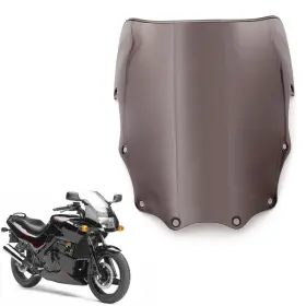 Win-b619-blk Areyourshop Abs Moto Windshield Windscreen For Kawasaki Ex500 Ninja 500r 1987-2009 Smoke