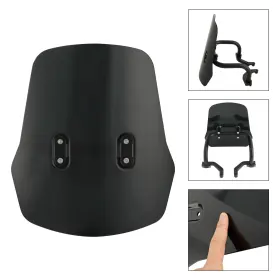 Win-h174-blk Artudatech Abs Motorcycle Windshield Windscreen Fit Honda Hunter Cub Ct125 2019-2023 Blk