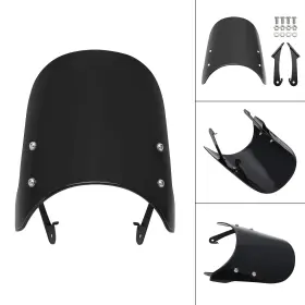 Win-y469-blk Artudatech Abs Motorcycle Windshield Windscreen Fit For Yamaha Xsr 900 2022-2023 Black