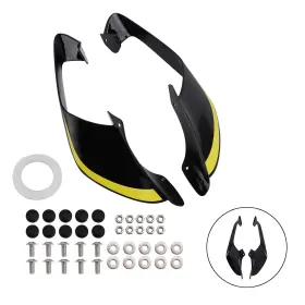 Win-199-blky Automoto8 Front Side Winglets Fit For Yamaha Yzf R1 R1m 2021-2024 Black