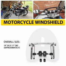 L883 Auxito 1-1/4 32mm Detachable Windshield Windscreen For Harley Dyna Softail Sportster X 1200