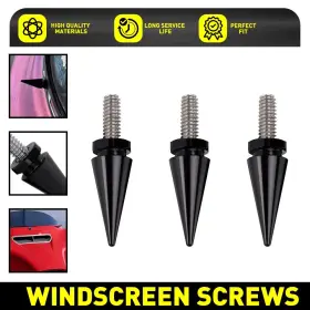 Gzls-eg-96-13b Auxito 3pcs Fit 1996-2013 Harley Street Glide Spike Wind Screen Trim Screw Bolts Black
