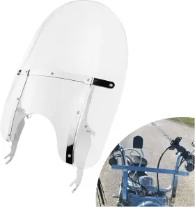 Gobike-000181 Avalonwireless1 713095199077 26ftftx 23ftft Clear Detachable Windshield For Harley Heritage Softail Classic Fatbo