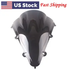 B-shiparts 550730247539 Front Windscreen Smoke Double Bubble Windshield Fit Yamaha Yzf R1 2004-2006 2005