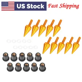 B-shiparts 550731687341 10x Windscreen Windshield Wind Screen Spike Bolt Fit Hyosung Honda Buell Bajaj