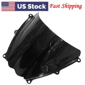 Yes-65yf004 B-shiparts Smoke Double Bubble Windscreen Windshield Fits Suzuki Gsxr 1000 07 08 K7 Black