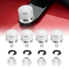 Ba-012 Bakafoh 4 Pcs Seat Bolt Screw Rear Fender Mount Nut Kit For One Size Chrome