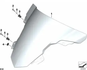 77338550075 Bmw New Oem Windshield High Tinted 2014-2019 S1000rr