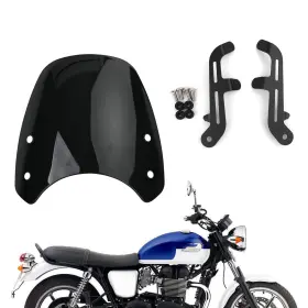 Win-t703-blk Bruce&shark Abs Plastic Motor Windshield Windscreen Fit Triumph Bonneville T100 T120 Black