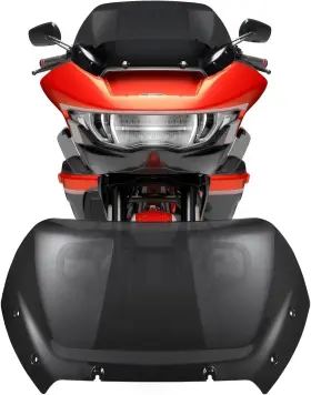 Windshields-hdrg11 Brzoxin Wave Windshield 11.5 Inch For 2023-2024 Harley-davidson Road Glide Fltrx Black