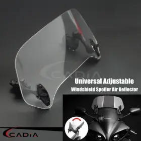 Ww-412-cl Cadiaracing Universal Clip-on Windshield Spoiler Air Deflector For Harley Honda Bmw Kawasaki