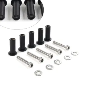 Cbdtimes 550746255184 Windshield Bolts Screws Nut Kit 5pcs Fit Harley Road Glide Motorcycle Chrome Us
