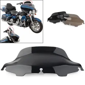 Cbdtimesus 421115836269 8 Inch Wave Windshield Windscreen For Harley Touring Electra Street Glide 1996-13 Us
