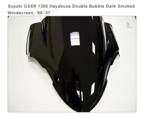 Ws-s-11a-ds Chrome Glow Suzuki Hayabusa Gsx-r1300 Dark Smoked Double Bubble Windshield Ft99-ft07