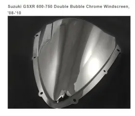 Ws-s-4b-ch Chrome Glow Suzuki Gsx-r600/750 Replacement Double Bubble Windshield Screen Ft08-ft10