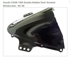 Ws-s-7a-ds Chrome Glow Suzuki Gsx-r1000 Replacement Dark Smoked Double Bubble Windshield Ft05-ft06