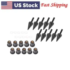 Comebuybest 310002708089 10x Windscreen Windshield Spike Bolts For Yamaha Kawasaki Suzuki Blk Us
