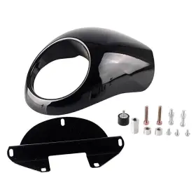 Comebuybestusa 550722772698 For Harley Sportster Dyna Fx Xl Front Headlight Cowl Mask Fairing Cover Black Co