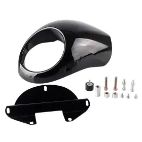 Comebuybestusa 550727659802 For Harley Sportster Dyna Fx Xl Front Headlight Cowl Mask Fairing Cover Black Co