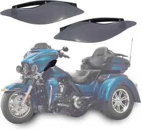 Kuku-cz-0057 Cpowace Wind Deflectors Side Wings Shields For Harley Davidson Electra Glide 2014-2022