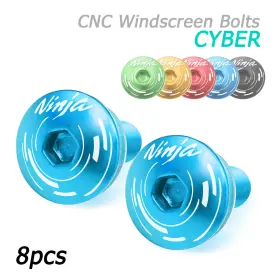 Clcrwbxxcyberninja1cc021 Createmotor Cnc Windscreen Screw Bolt Kit Set For Kawasaki Ninja 1000 Sx 2012-2016
