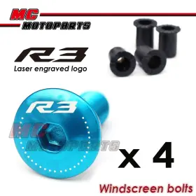 Wbxxlogor34pcs010 Createmotor Fits Yamaha Yzf R3 2015 2016 Windscreen Bolt Kit