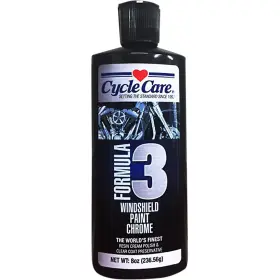 03008 Cycle Care Formula 3 Windshield Paint And Chrome Polish 8oz