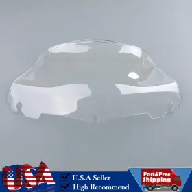 Win-020-clear Darupsun Abs 9 Inch Windshield For Touring Electra Street Tri Glide Flht Flhtc 2014-2016
