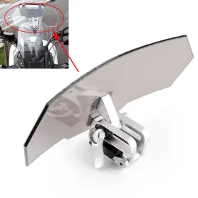 Win-065-smoke Darupsun Universal Adjustable Windshield Extension Deflector For Honda Yamaha Smoke
