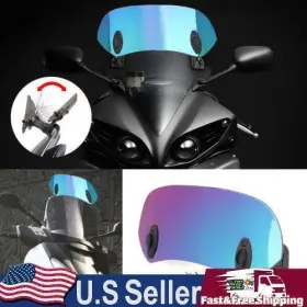 Win-074-iridium Darupsun Adjustable Clip On Windshield Extension Spoiler Wind Deflector Iridium