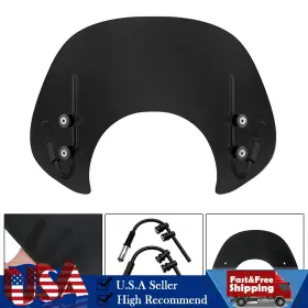 Win-108-blk Darupsun Short Windshield Windscreen Fit For Vespa Gts250 Gts300 2017-2022 Blk