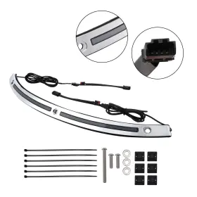 Win-191-chr Darupsun Led Running Turn Signal Light Windshield Trim For 2014 Electra Glide Chrome
