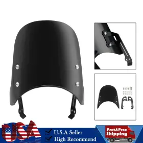 Win-d518-blk Darupsun Windshield Windscreen Fit For Ducati Scrambler 800 400 2015-2022 Blk