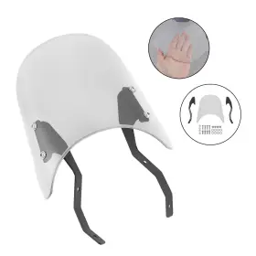 Win-h182-cle Darupsun Windshield Windscreen Fit For Honda Rebel 250 300 500 Cl250 Cl300 Cl500 23-24