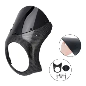 Win-k276-cblk Darupsun Headlight Cover Windscreen Windshield Fit For Kawasaki Eliminator 500 2024-2025
