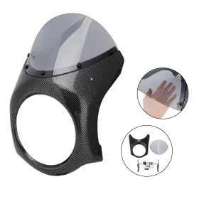 Win-k276-cgry Darupsun Headlight Windshield Cover Windscreen Fit For Kawasaki Eliminator 500 2024-2025