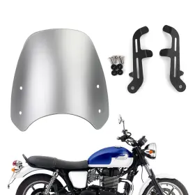 Win-t703-sil Darupsun Abs Plastic Motor Windshield Windscreen For Bonneville T100 T120 Silver