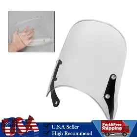 Win-t713-cle Darupsun Windshield Windscreen Fit For Yamaha Xsr 700 900 Honda Cb400 Cb1100 Cb1300