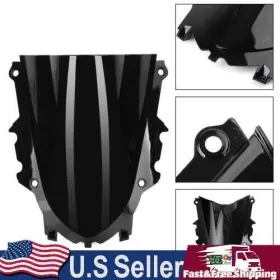 Win-y444-blk Darupsun Abs Plastic Motorcycle Windshield Wi Windscreen For Yamaha Yzf R3 19-20 Black