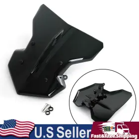 Win-y450-blk Darupsun Motorcycle Windscreen Windshield Shield Protector For Yamaha Mt-03 2020 Black