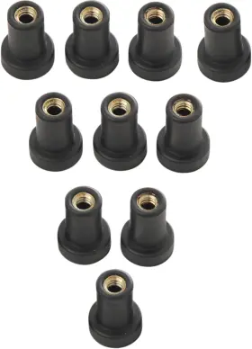 62307 Drag Specialties Well Nuts #10-24 10-pack For Custom Applications