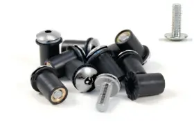 15-36029 Factory Effex 8pk Silver Dome Windscreen Screw Kit