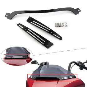 Flashbuyeasy 550753629343 Split Windshield Trim Kit Fit For Harley Touring Road Glide Fltrx 2015-2016 Pair