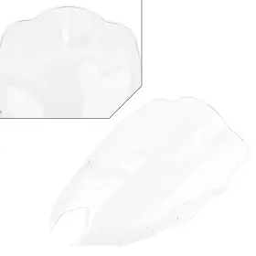 Fortodayy 550754925710 Windscreen Windshield Wind Screen Abs Fit For Yamaha Fz-6r 2009-2015 Transparent
