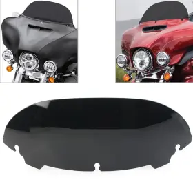 Fortodayy 550756287472 7 Inch Windshield Fit For Harley Davidson Touring Electra Glide Street Black