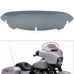 Fortodayy 550756765987 4.5 Inch Wave Windshield Windscreen For Harley Davidson Touring Street Glide Smoke