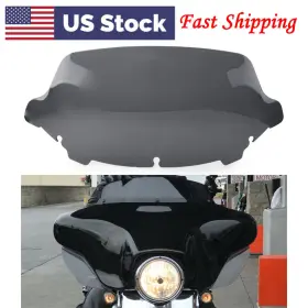 Fortodayyusa 550745431466 10.5 Inch Wave Windshield For Harley Touring Electra Street Tri Glide 14-21 Smoke Us