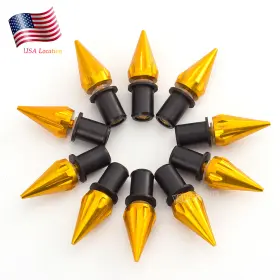 Fx-dfls-bk-yswe-200713-m-1211 Fxcnc 10 Pcs Universal Motorcycle Windscreen Spike Bolts M5 Screw Well Nuts Windshield